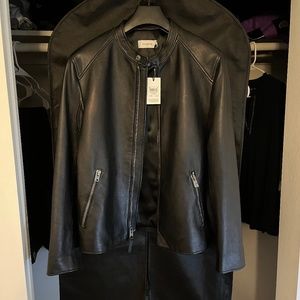Coach 100% authentic Leather Racer Jacket Brand New with tags Never Worn Size M